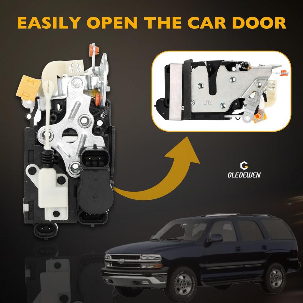 Door Lock Latch Actuator Front Left Driver Side, Compatible with 1999-2000 Chevrolet Silverado Suburban Tahoe GMC Sierra Yukon XL, Replaces# 931208