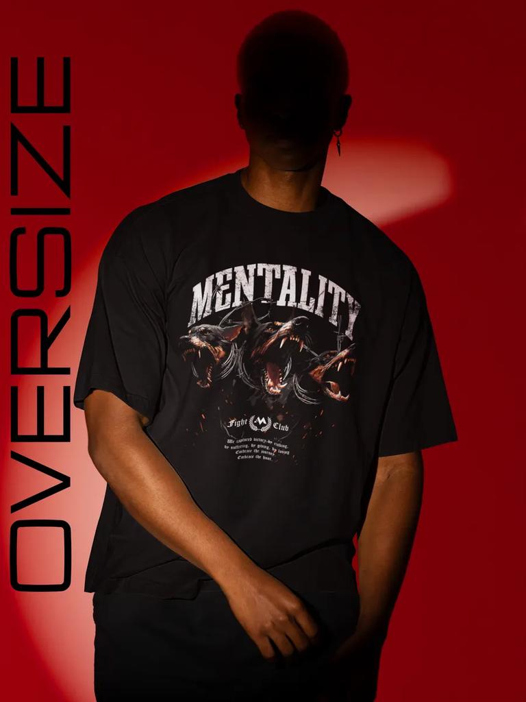Oversized T-shirt with dog print