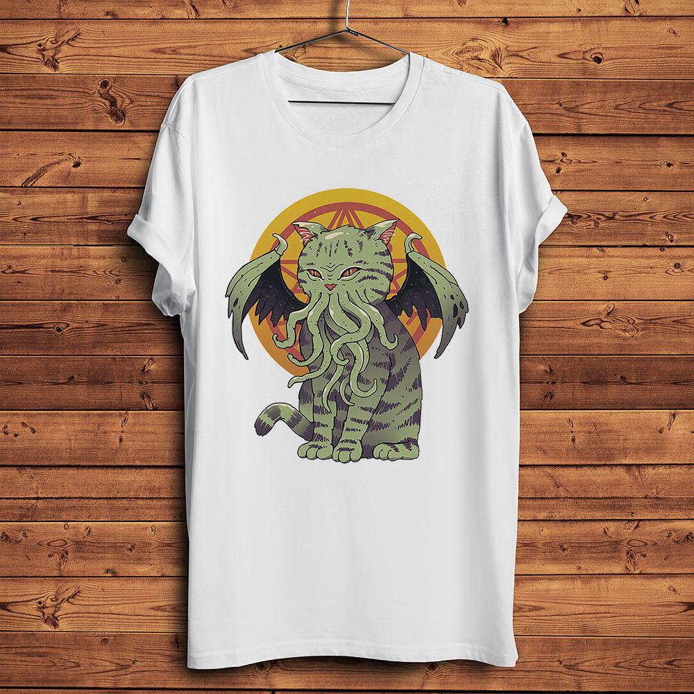Great Old OnesCthulhu Cat Meow Funny T Shirt UnisexShort Sleeve Casual TShirtUnisex TeeStreetwearBreathable Print