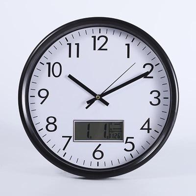 Круглые ЖК-часы-календарь 10, 12, 14 дюймов - Современный минималистичный дизайн для спальни и гостиной