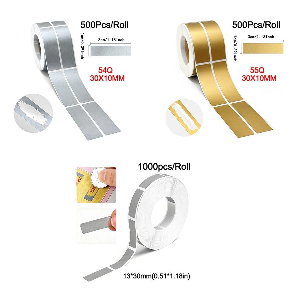 500/1000pcs/Roll Silver Gold Reward Game Labels Scratch Labels Stickers Party Activity Use