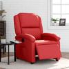 VidaXL Electric Recliner Red Faux Leather 3204217