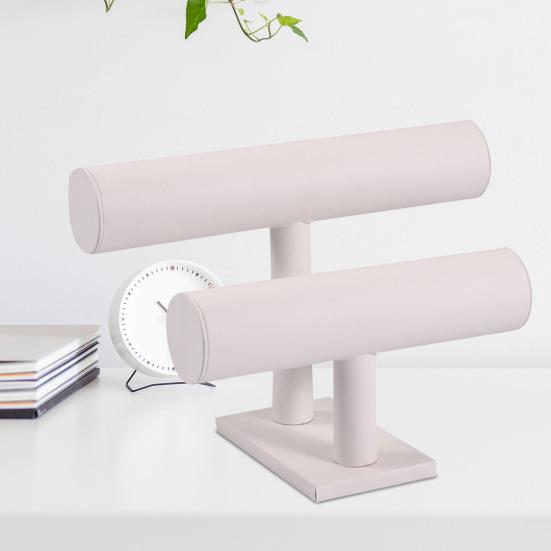 Двухъярусная подставка для браслета, браслета, часов, ювелирных изделий, настольная горизонтальная подставка для часов для туалетного столика в спальне