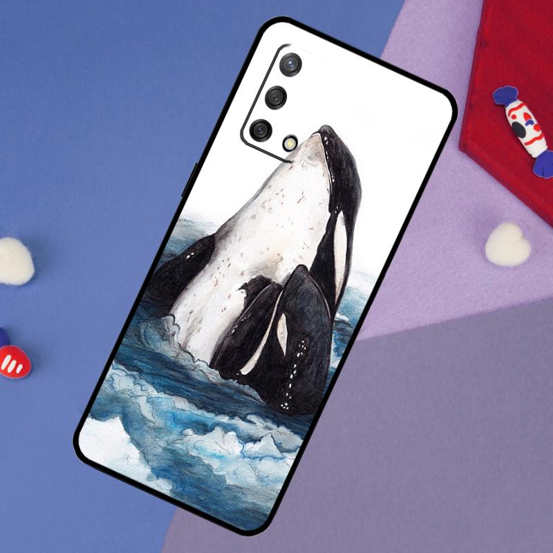 Чехол Косатка Orca для OPPO A98 A78 A58 A18 A96 A76 A16 A15 A17 A77 A5 A9 A74 A94 A52 A72 A53S A54S A57S