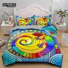 Multicolored Glass Shards Abstract Animals Bedding Set Polyester Psychedelic Geometric Duvet Cover King Queen For Kid Adult Gift