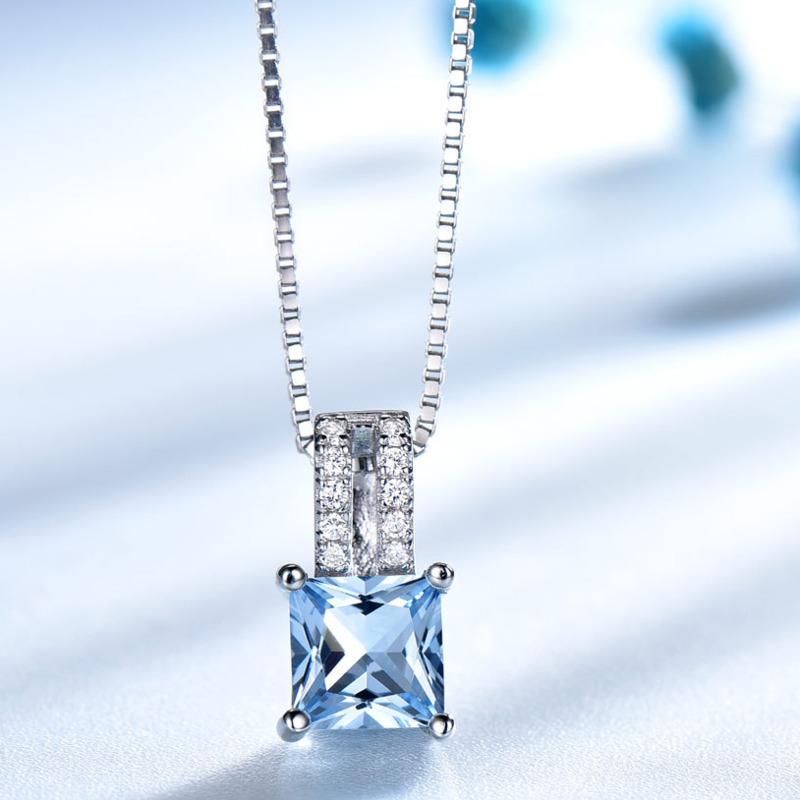 Gica Gema Ювелирные изделия из стерлингового серебра S925, прямоугольная великолепная персонализированная цепочка на ключицы для женщин, изысканные ювелирные изделия высокого качества, подарок на День святого Валентина