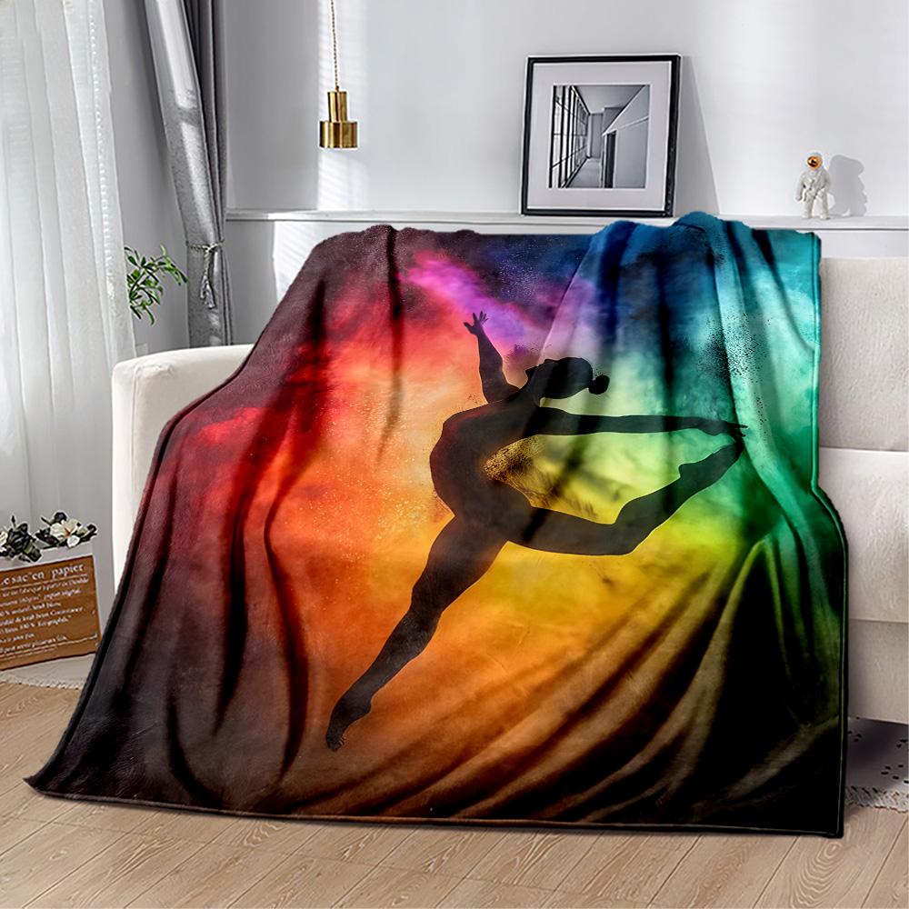 Dreamy Ballerina Flannel Blanket - Soft and Comfortable, Suitable for Sofas, Beds, Offices, Travel, and All Seasons, Making It A Perfect Holiday Gift.