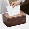 Rectangular Wooden Napkin Storage Box for Daily Needs