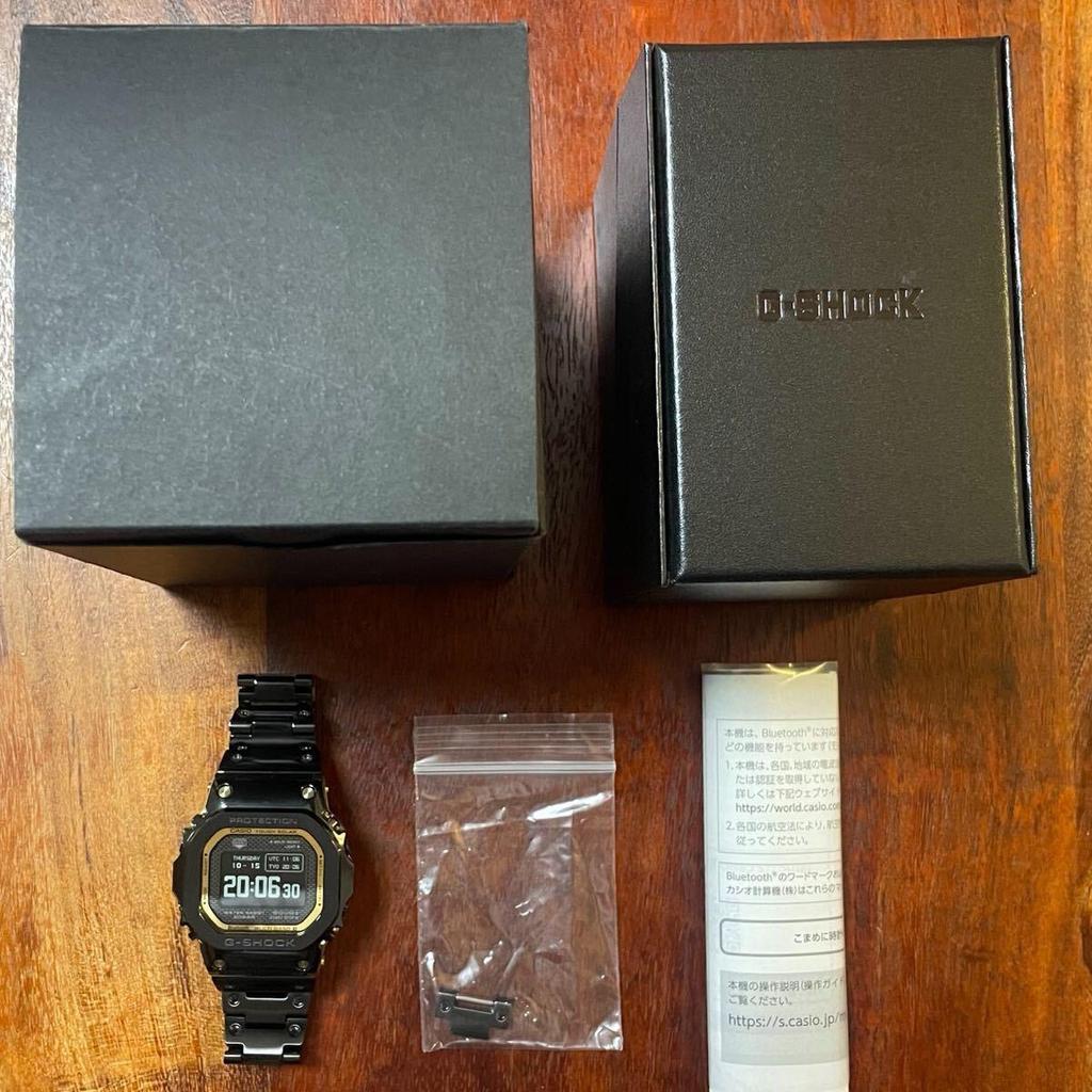 Used CASIO G-SHOCK GMW-B5000BD-1JF Full Metal Black Gold, Near Mint, Limited Edition, Highly Popular, Discontinued