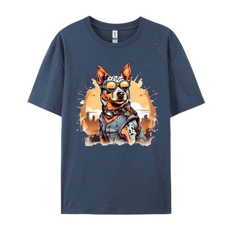 Australian Cattle Dogs T Shirt for Men Funny Pet Lover Cool Print Tshirt Graphic T Shirts Men Cotton Gift