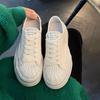 Leather Little White Shoes Women's Spring and Autumn New Dissolved Shell Head Thick Sole Versatile Two Wear Casual Board Shoes Women