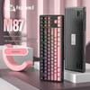 Беспроводная Bluetooth-клавиатура Wolf M87 с двумя режимами, механическая, с бесшумными PBT-колпачками и мышью.