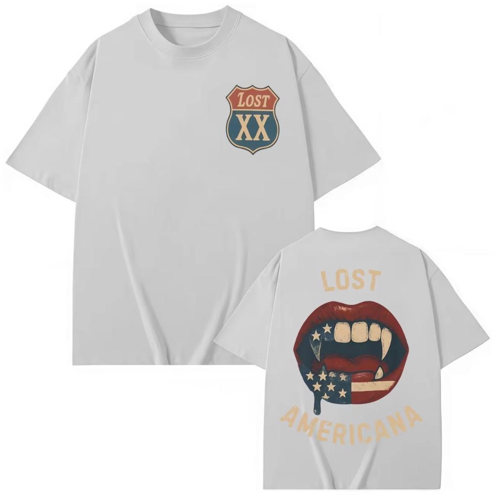 Rapper MGK Lost Americana Tour 2026 T-shirts Men Women Hip Hop Fashion Short Sleeve T-shirts Summer Casual Loose Cotton T Shirts