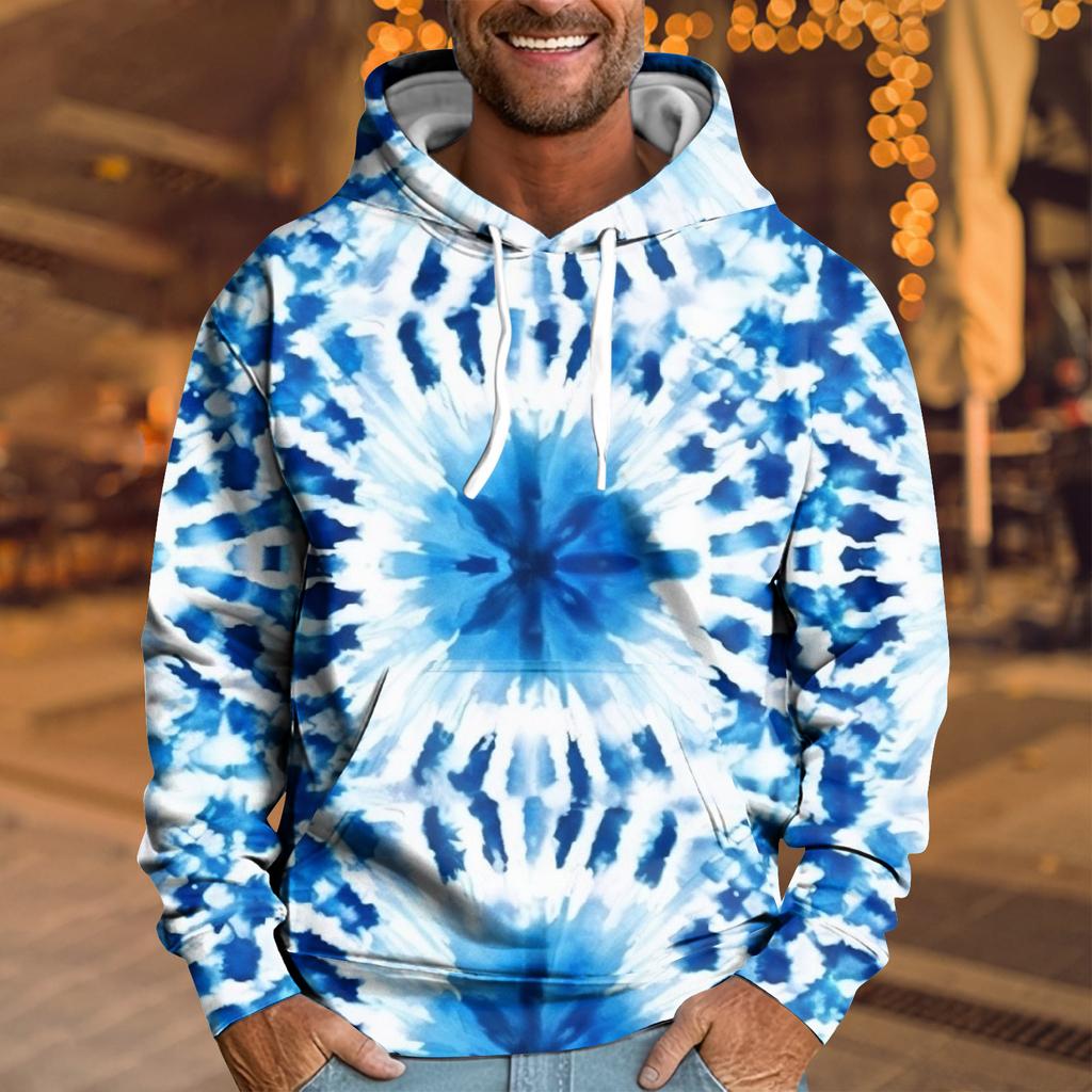 Men's Loose Printed Hooded Sweatshirt Men's Casual Fashion Sports Sweatshirt