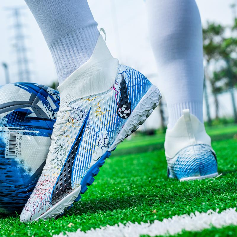 Football Shoes Men/Women's Football Boots Short -Nail High-top Socks Make Capital Outdoor Children Football Sneakers