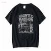 Винтажная футболка The Haunted Mansion Ретро Хэллоуин Хоррор Парный Подарок с длинным или коротким рукавом винтажная Стиранная Растянутая Унисекс