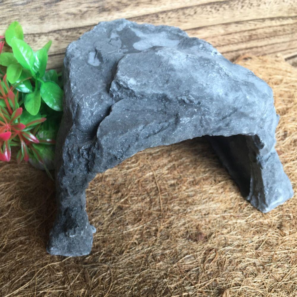 Resin Reptile Hideout Hiding Cave Artificial Pet Hide Rest  Shelter Landscaping Turtle Lair  Home