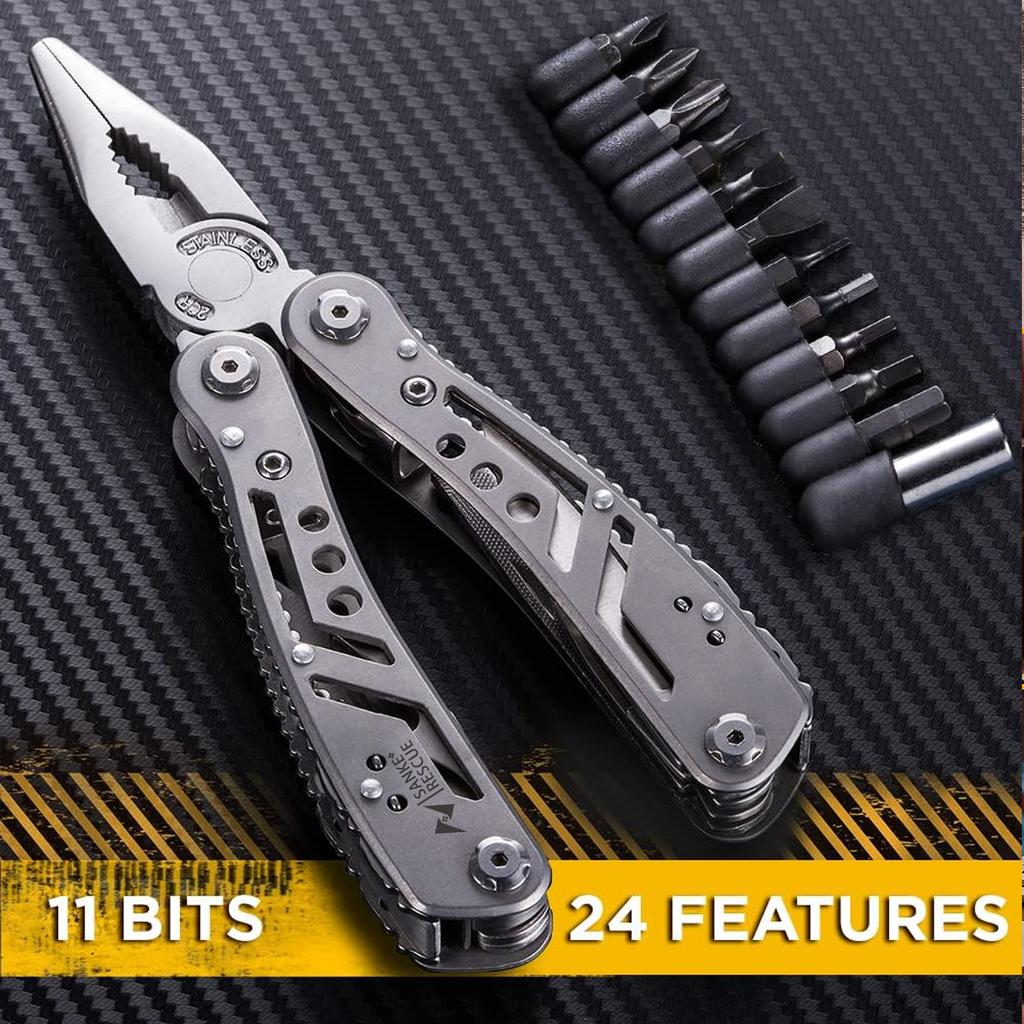 Multitool 24 In 1 Pocket Outdoor Plier Army Knife Heavy Duty Stainless Steel Multi-purpose Tool for Hunting Hiking Camping