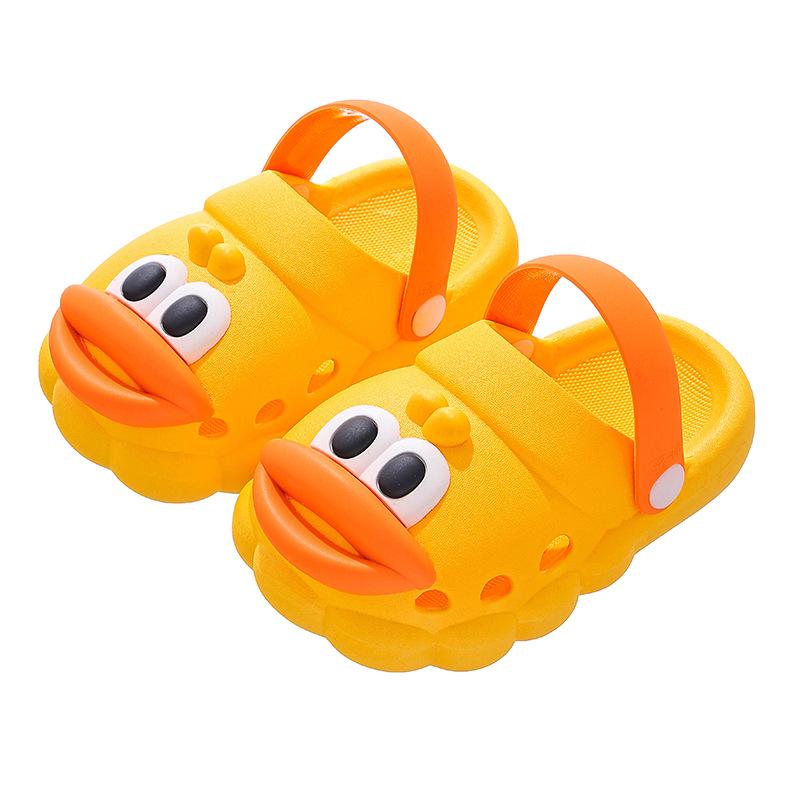Children's Slippers Boys' Clogs Summer New Yellow Duck Boys' Baby Bathroom Non-Slip Indoor Wear