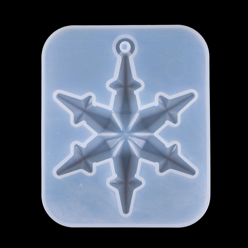 DIY Домашнее украшение Ремесла Снежинки Смолы Формы Силиконовый Подвеска Рождественский Подарок Эпоксидная Смола Форма