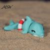 Articulated Dolphin Toy 3D Printed Figurine, Swim Ring Fidget Toy, Flexible Joints Decor for Backpack Handbag Purse Charm Poseable Figure