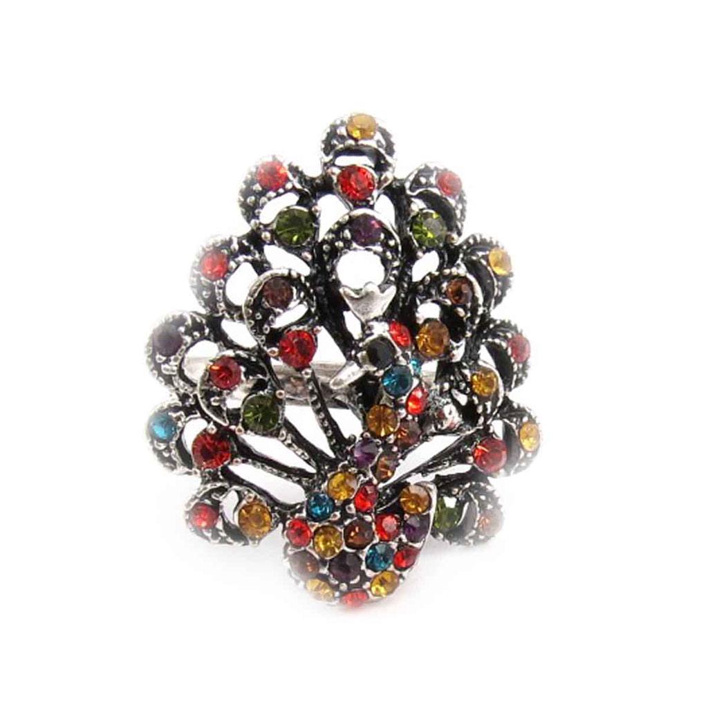 Les Trésors De Lily [J8014] - Дизайнерское кольцо «Величественный павлин»