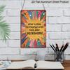 2D Flat, Vintage-Inspired "Stay Close To People Who Feel Like Sunshine" Metal Aluminum Sign - 8x12 Inch Retro Sunburst Wall Decor with Floral