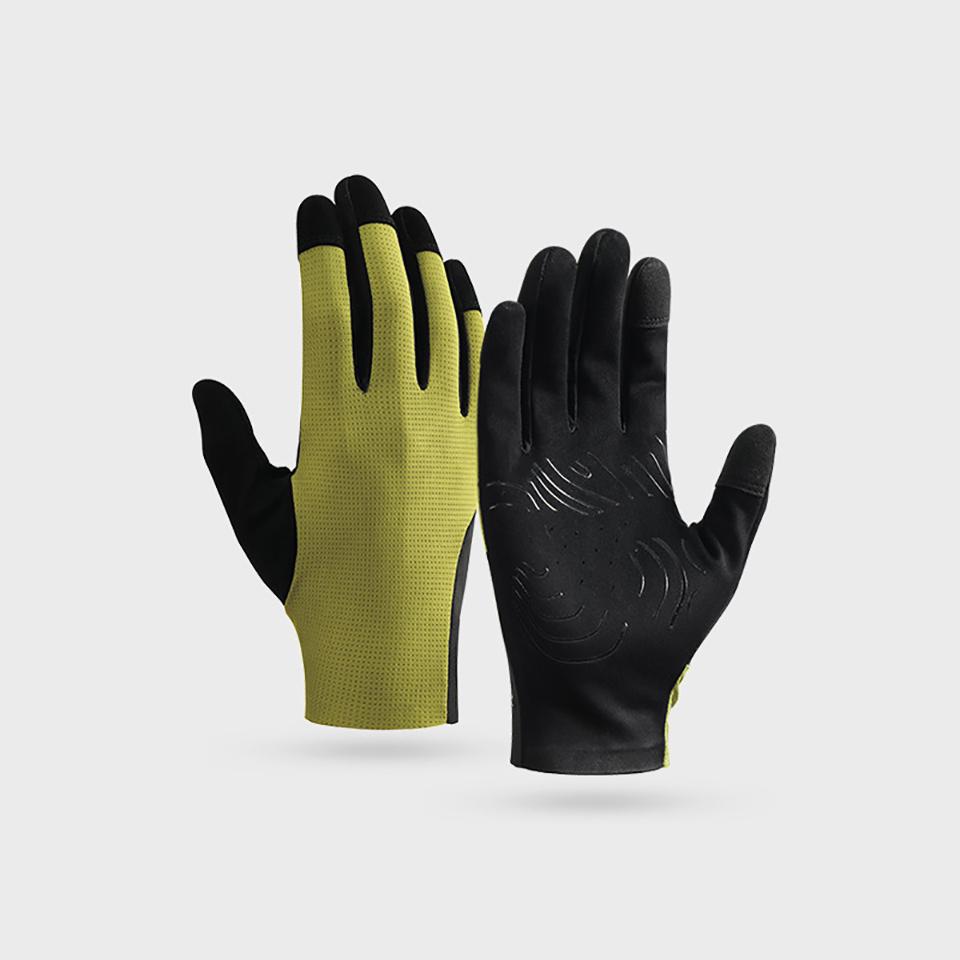 1 пара велосипедных перчаток с полным пальцем, сенсорный экран, силиконовые, противоскользящие, дышащие, для шоссейного мотоцикла, велосипеда