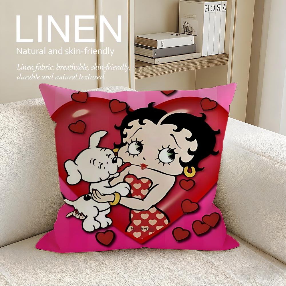 Классический набор наволочек для подушек Betty Boop Шт x x Дышащая Моющаяся Наволочка для Диванной Подушки