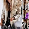 Women's Jackets Loose Jacket Women Faux Fur Hood Zipper Warm Down Coat Parka Outerwear Short Jacket