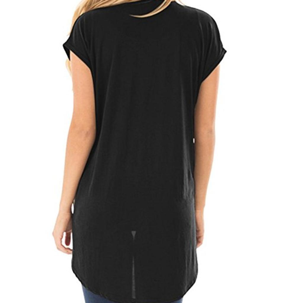 Women's V-neck Solid Color Short Sleeve Comfortable Casual Top T-shirt