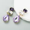 Women's Drop Earrings Alloy Crystal Long Small Temperament Earrings High Quality Versatile Earrings