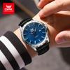 OPK Brand Men Watch 30M Waterproof Stainless steel Leather Strap Man Hand Clock 6037