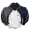 Men's Solid Color Round Neck Long Sleeve Sweatshirt Men's Sports Large Size Casual Round Neck Sweatshirt