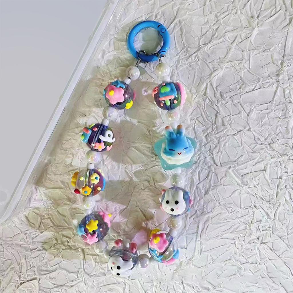 Милый кавайный мини-брелок с бантом конфетного цвета, мультяшный красочный телефон, шнурок для защиты от потери, кулон на рюкзак, украшение, подарки