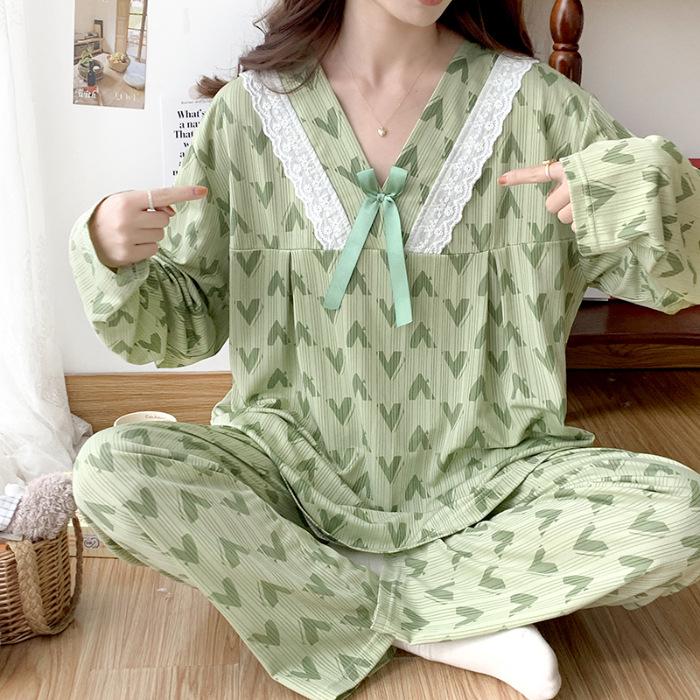 Пижама Sweet Princess для женщин больших размеров - комплект с длинными рукавами для весны и осени