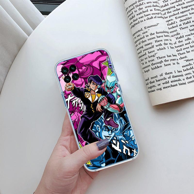 BH31 JoJo's Bizarre Adventure Transparent Phone Case for Motorola Moto G7 G8 G9 G84 G85 G73 G24 G15 Z2 Play Power Plus