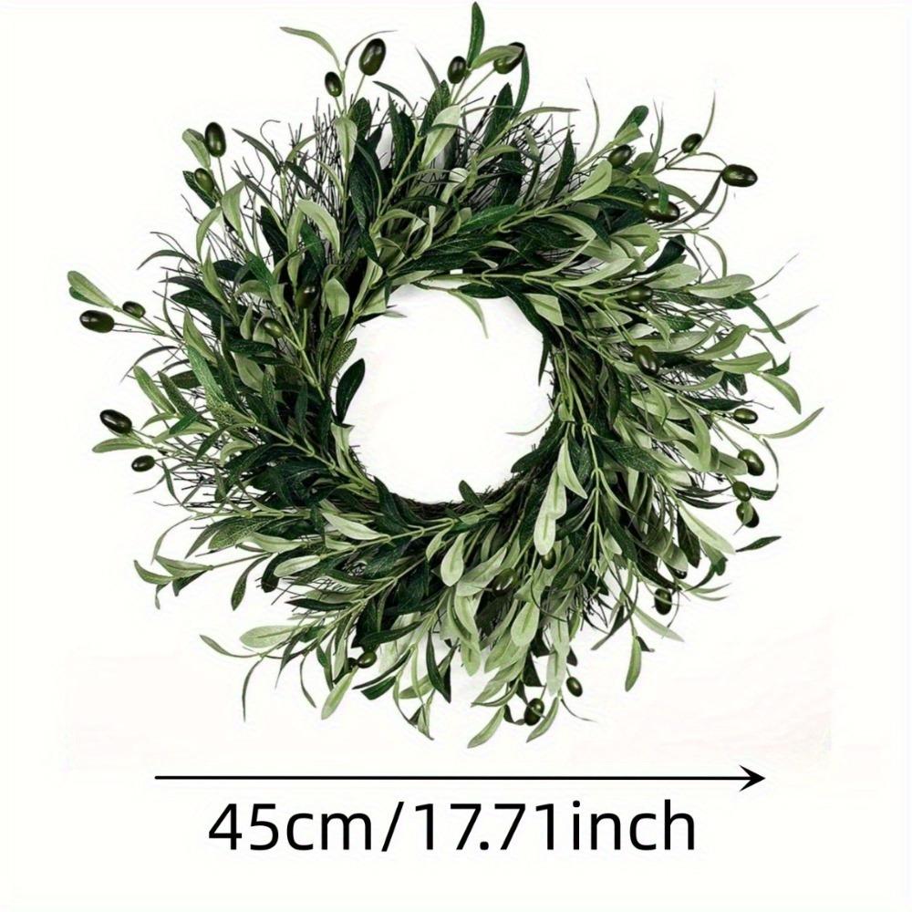 40 см венок из зелени с листьями оливы, искусственный венок из зеленых оливок, оливковая фасоль для входной двери, фермерского дома, стены, окна, праздничного свадебного декора