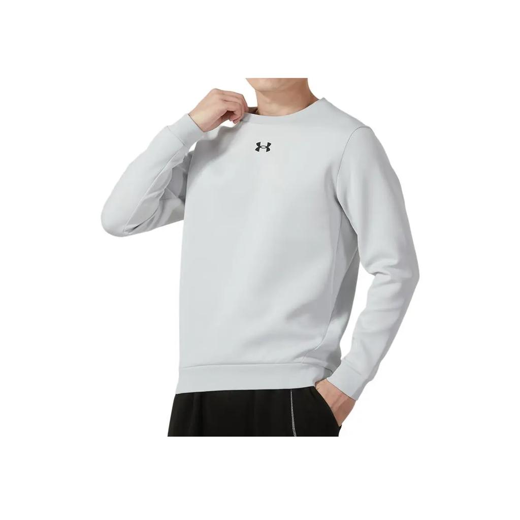 Under Armour Напечатанный модный универсальный круглый вырез с длинным рукавом длинные брюки повседневный спортивный костюм мужской костюм 23600306-009+22500706-001