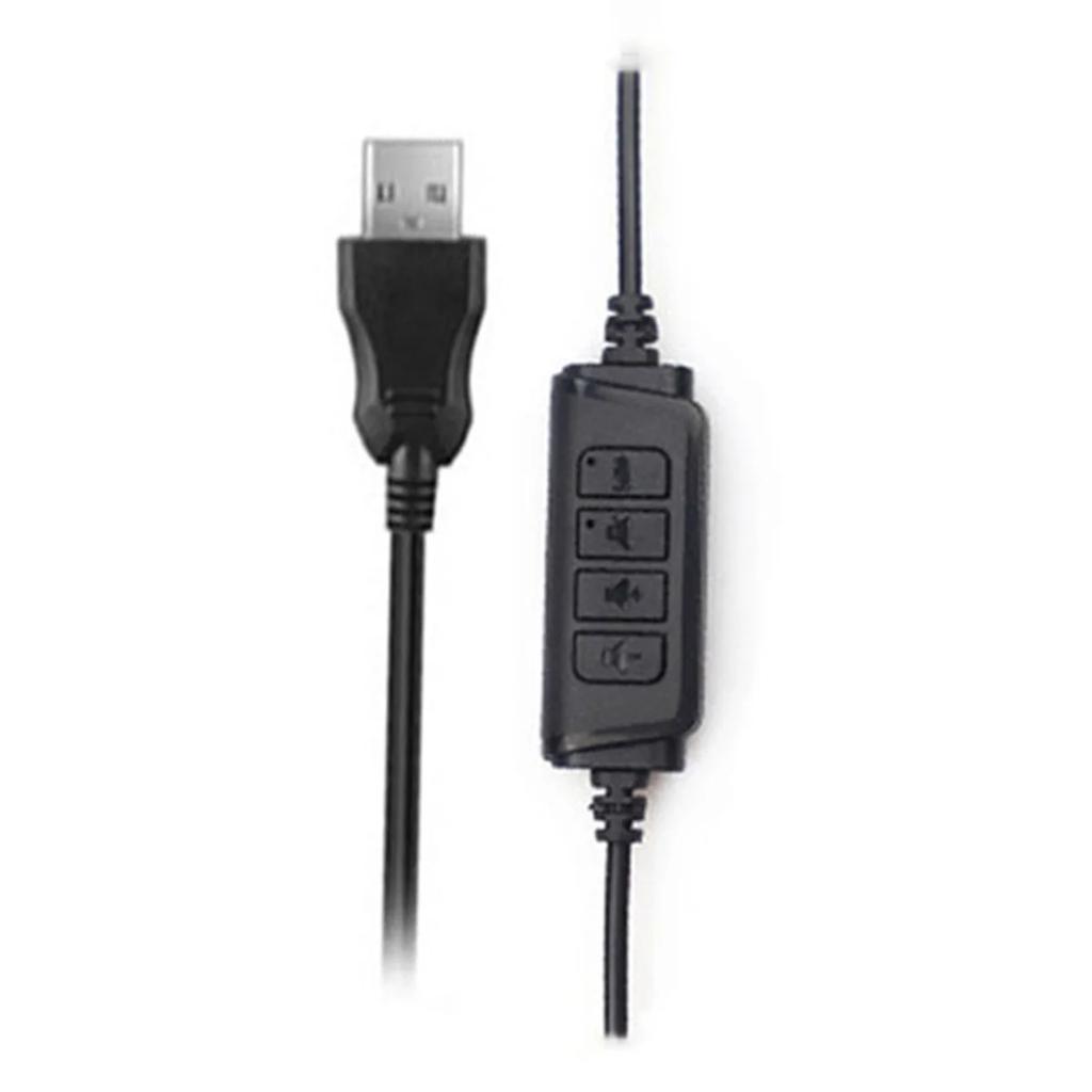 Проводная USB-гарнитура для колл-центра с микрофоном, игровые шумоподавляющие наушники-вкладыши для компьютера, ноутбука
