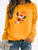 Autumn and Winter Women's Christmas Theme Printing Sweater Round Neck Long Sleeve Casual Sweatshirt Plus Size Top