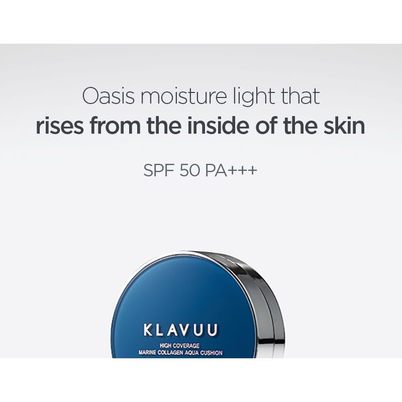 Klavuu Blue Pearlsation Высокопокрывающий аква-кушон с морским коллагеном SPF50+ PA+++ 12г