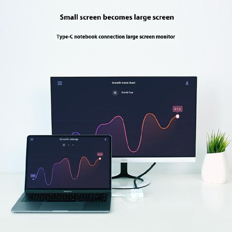 Алюминиевый адаптер Type C на VGA 1080P, стабильная передача сигнала, конвертер для проекции, идеально подходит для мониторов и планшетов