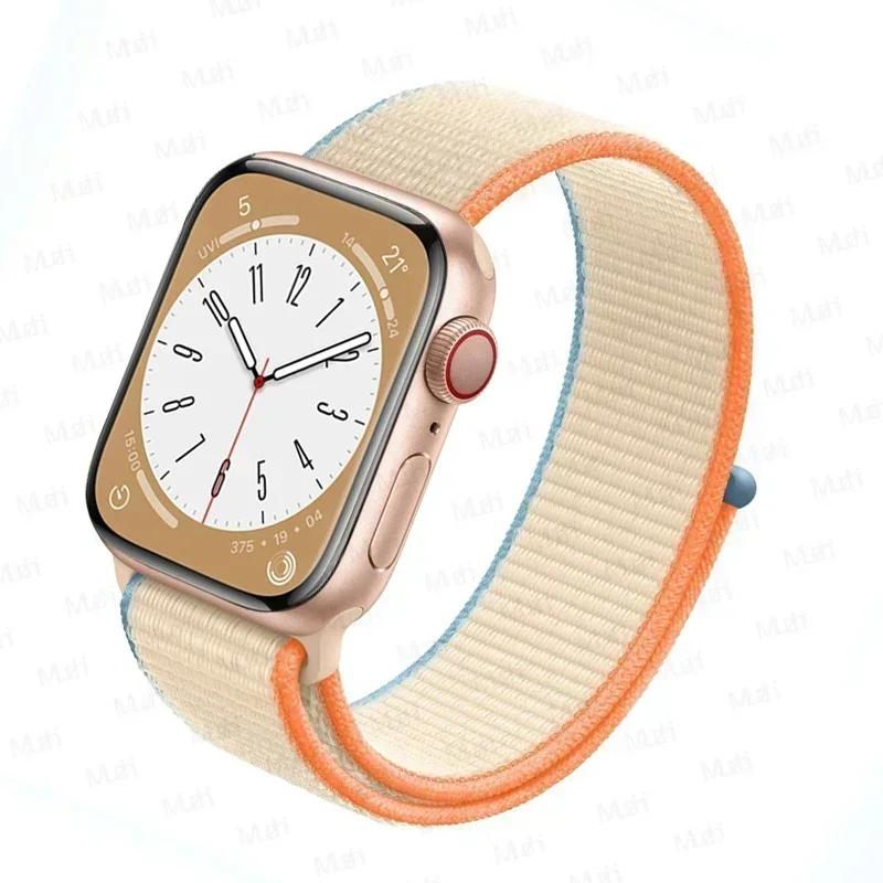 Нейлоновый ремешок-петля для ремешков Apple Watch 46 мм 44 мм 40 мм 45 мм 41 мм 42 мм Спортивный браслет iwatch Ultra 2 49 мм Серии 10 9 8 se 7 6 5 4 Ремешок