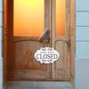 OPEN/CLOSED Sign Wooden Double-sided Shop Window Sign Hanging Open Closed Sign