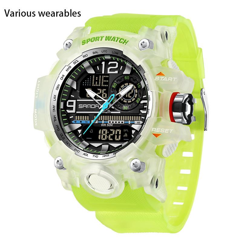 New Watch Trend Fashion Men's Student Teen Electronic Watch Waterproof Multi-functional Watch
