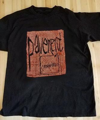 Черная футболка Pavement Хлопок Полный размер Унисекс S-5XL Унисекс Футболка