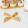 Detachable Bamboo Cross Stand Kitchen Pan Pot Insulated Shelf Heat Dish Holder