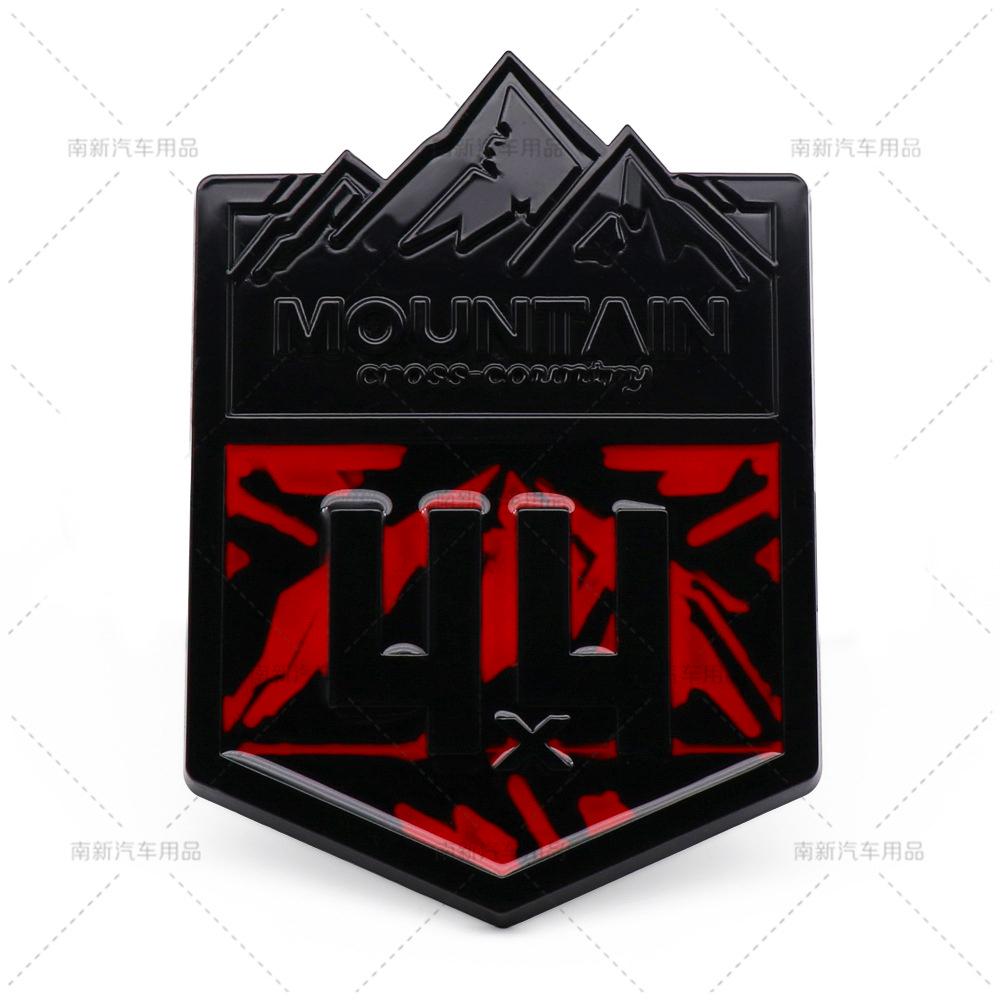 Metal Car Grille Fender Badge Cross-country Mountain 4X4 Emblem For Jeep Grand Cherokee Wrangler Compass Patriot Accessories yt1