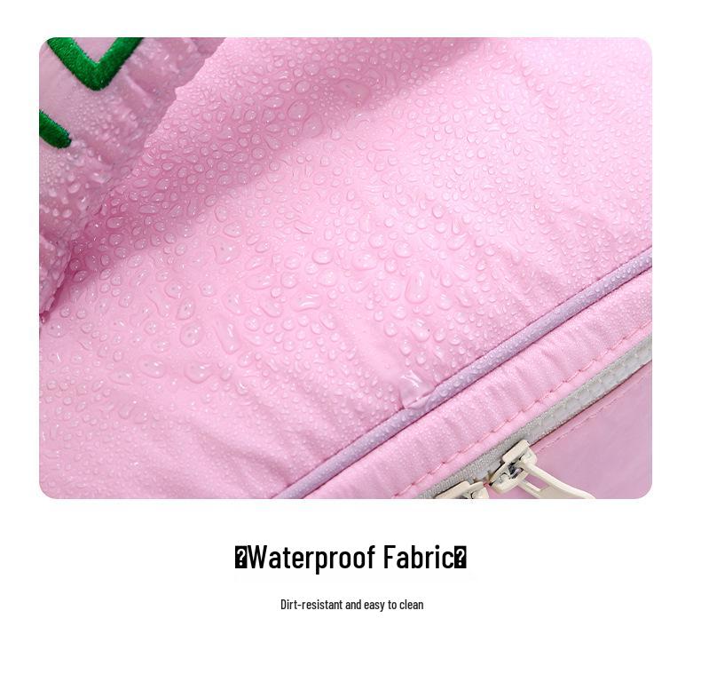 Korean Style Pastel Cotton-Filled Handbag Cosmetic & Travel Wash Bag